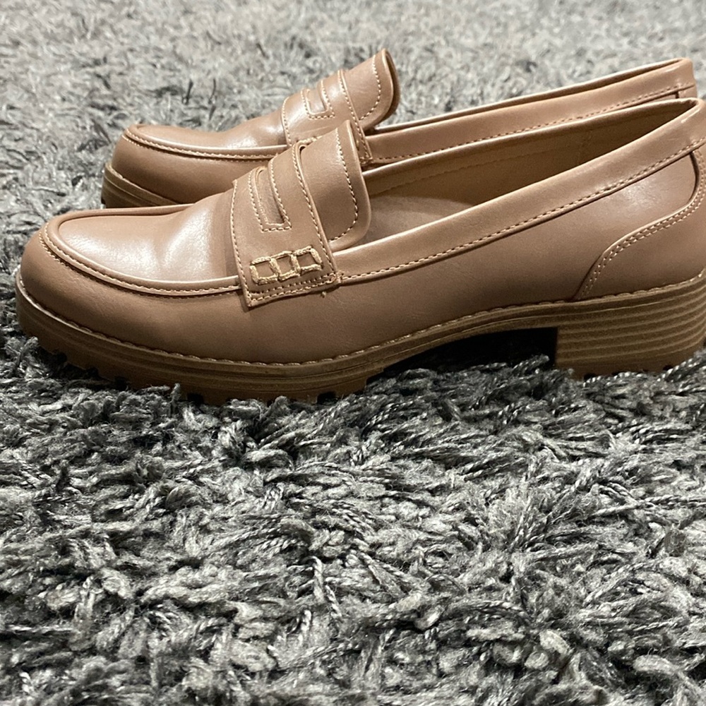 Pink loafer shoes size 9 Time and Tru